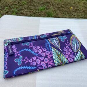 Vera Bradley Lighten Up Double Zipper Pencil Pouch Case
